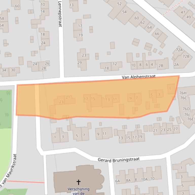 Kaart van postcodegebied 6416EC.