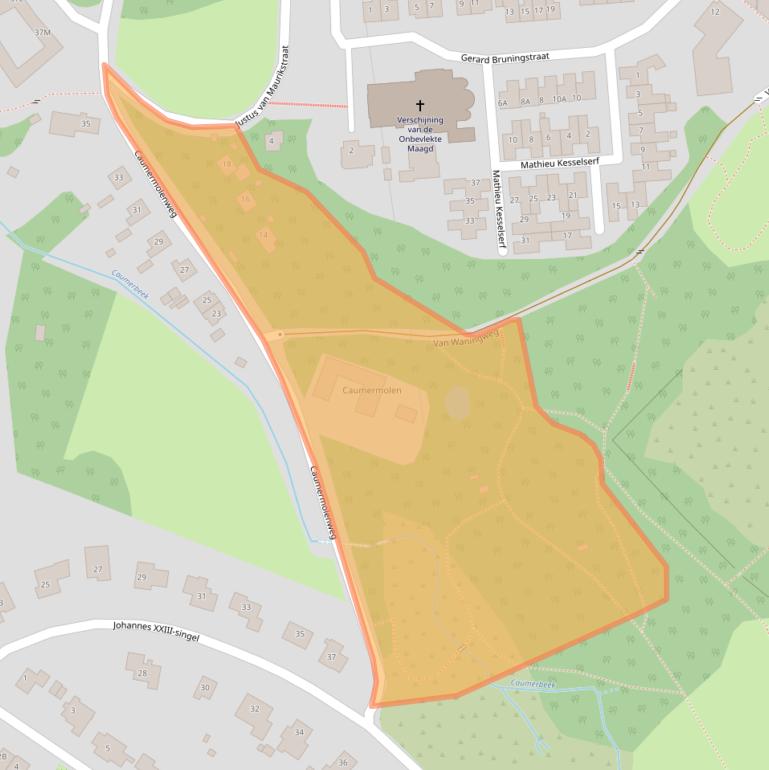 Kaart van postcodegebied 6416GK.