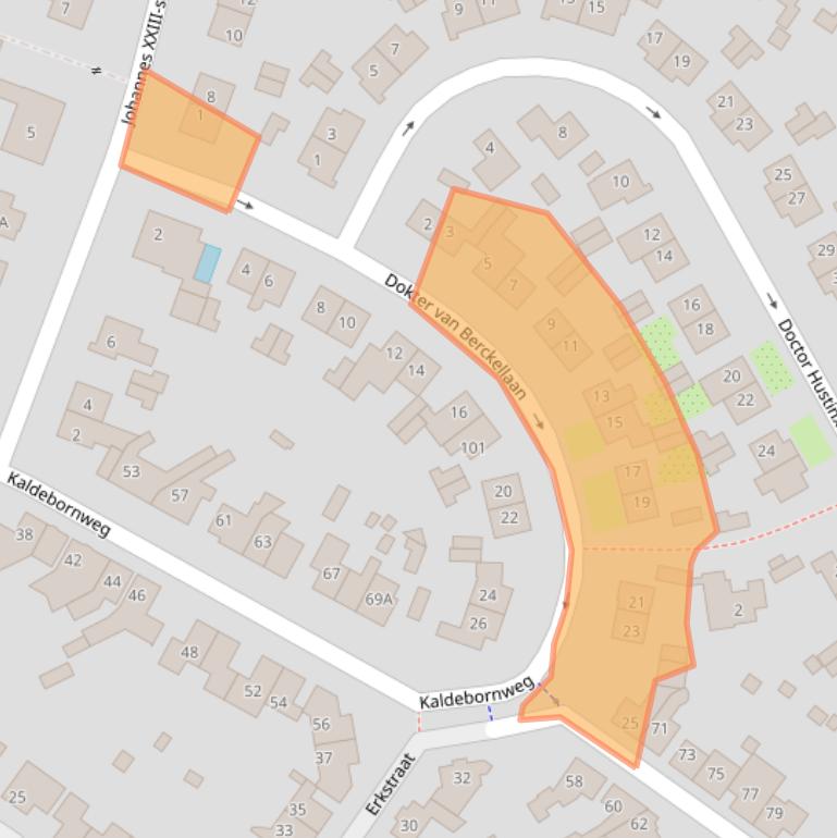 Kaart van postcodegebied 6416GX.