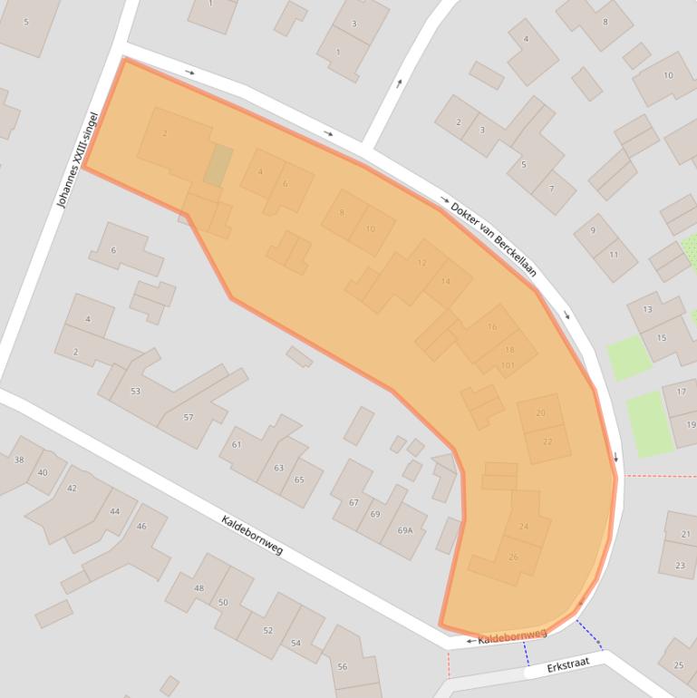 Kaart van postcodegebied 6416GZ.