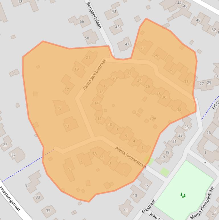 Kaart van postcodegebied 6416HM.