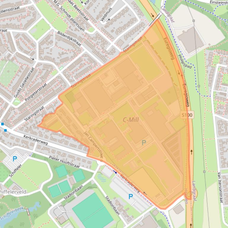 Kaart van postcodegebied 6416SG.