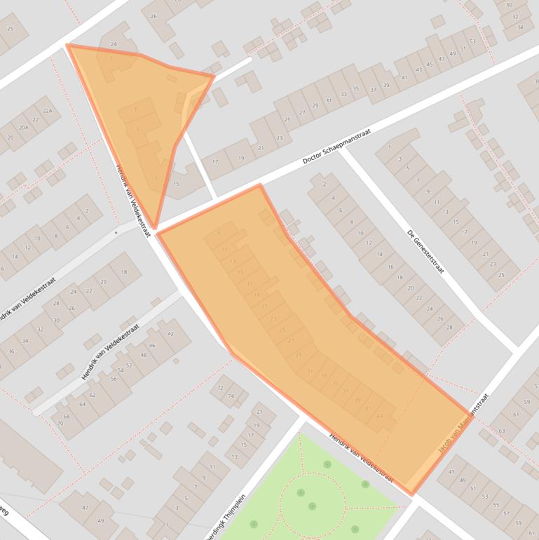 Kaart van postcodegebied 6416TK.