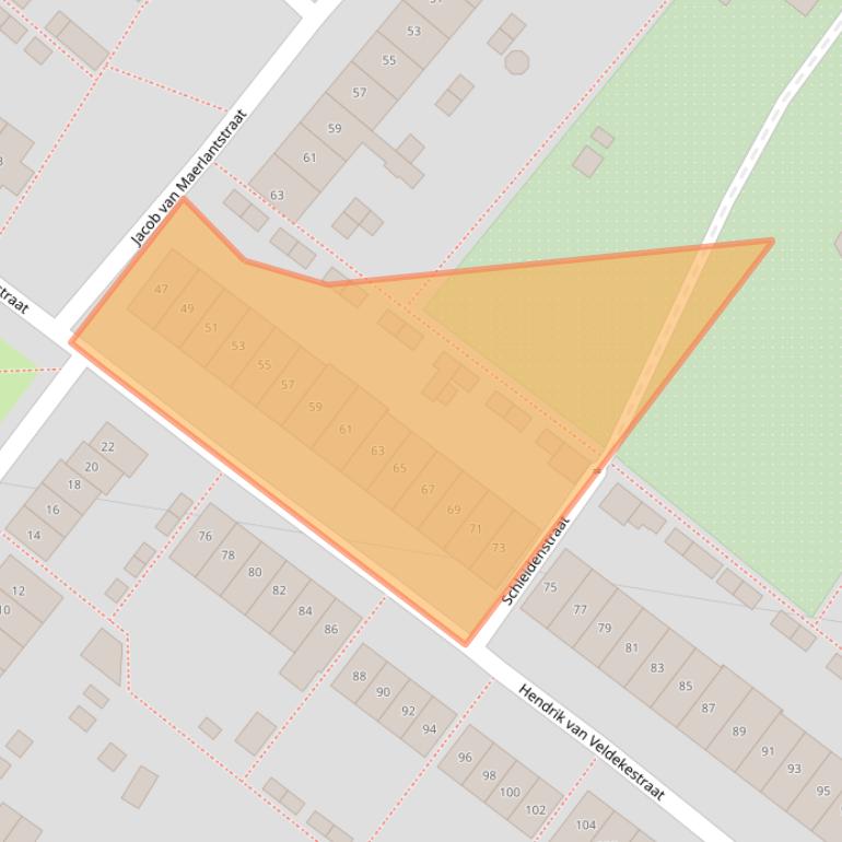 Kaart van postcodegebied 6416TL.