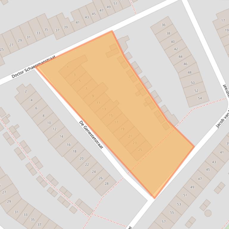 Kaart van postcodegebied 6416TS.