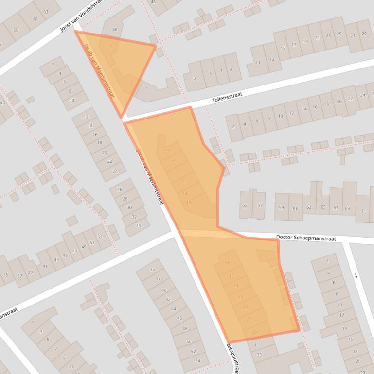 Kaart van postcodegebied 6416TV.