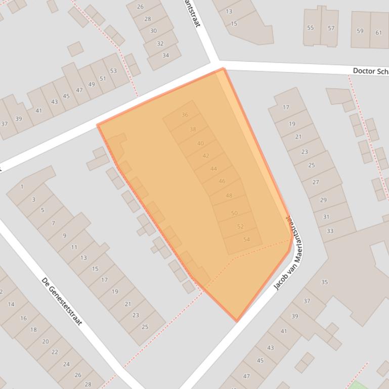 Kaart van postcodegebied 6416TZ.