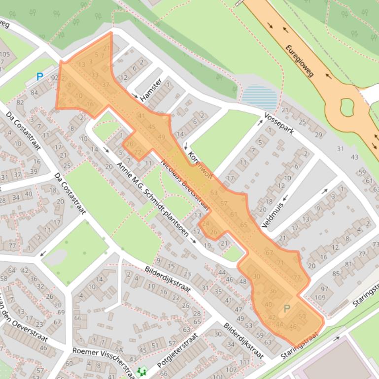 Kaart van postcodegebied 6416VS.