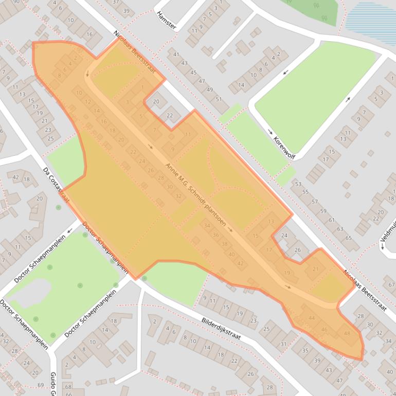 Kaart van postcodegebied 6416VT.