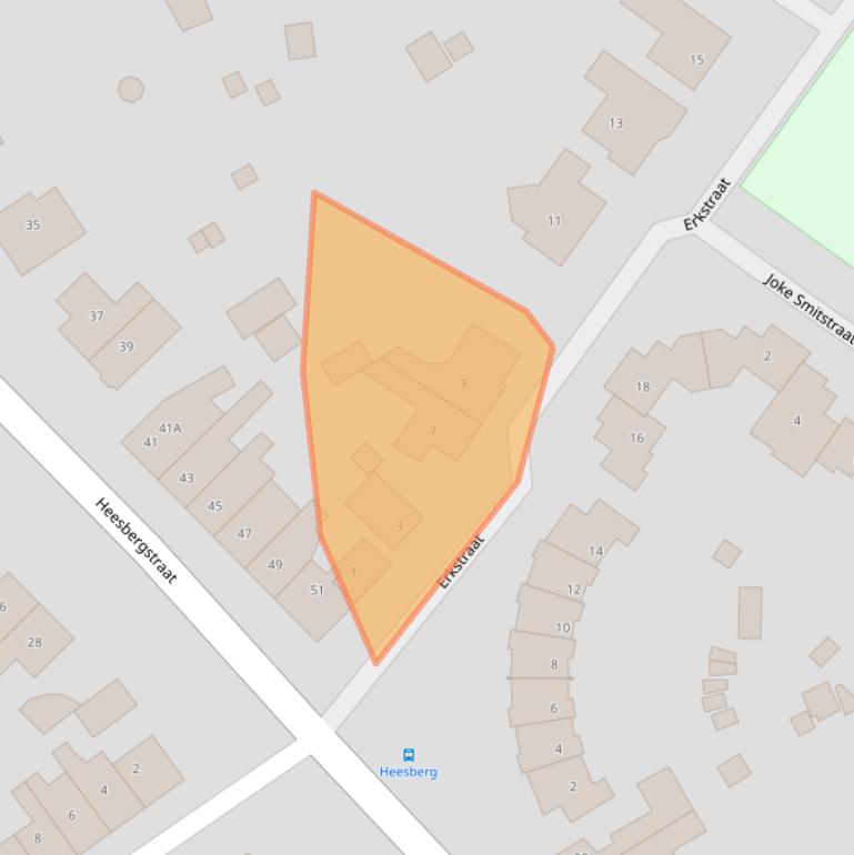 Kaart van postcodegebied 6417AE.