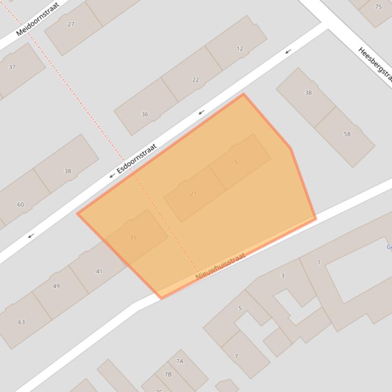 Kaart van postcodegebied 6417AH.