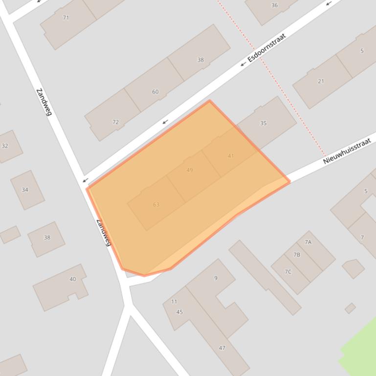 Kaart van postcodegebied 6417AJ.