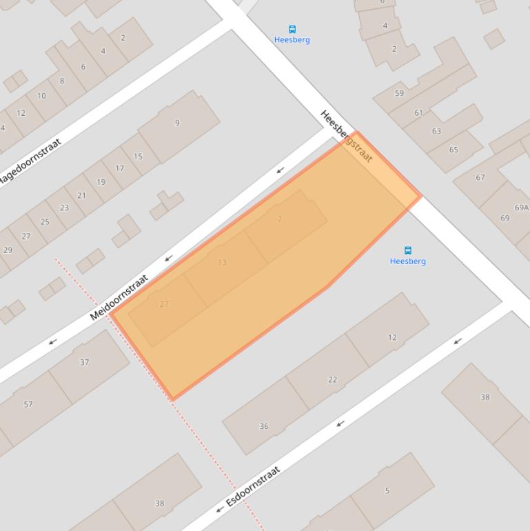 Kaart van postcodegebied 6417AM.