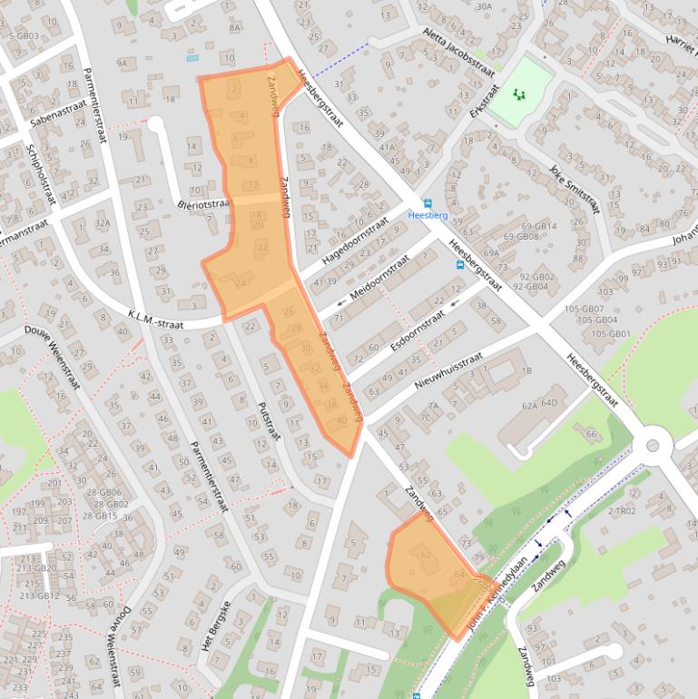 Kaart van postcodegebied 6417AT.