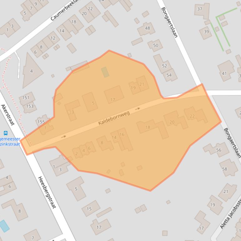 Kaart van postcodegebied 6417BA.