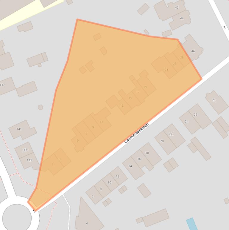 Kaart van postcodegebied 6417BE.