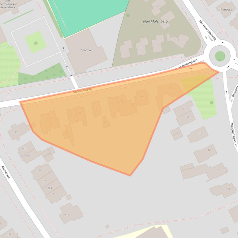 Kaart van postcodegebied 6417BH.