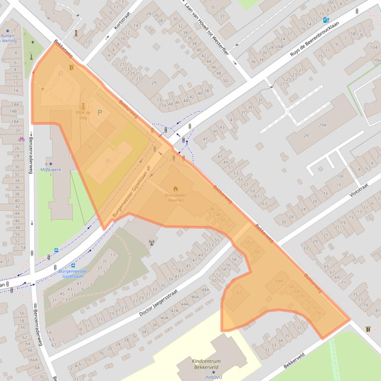 Kaart van postcodegebied 6417BW.