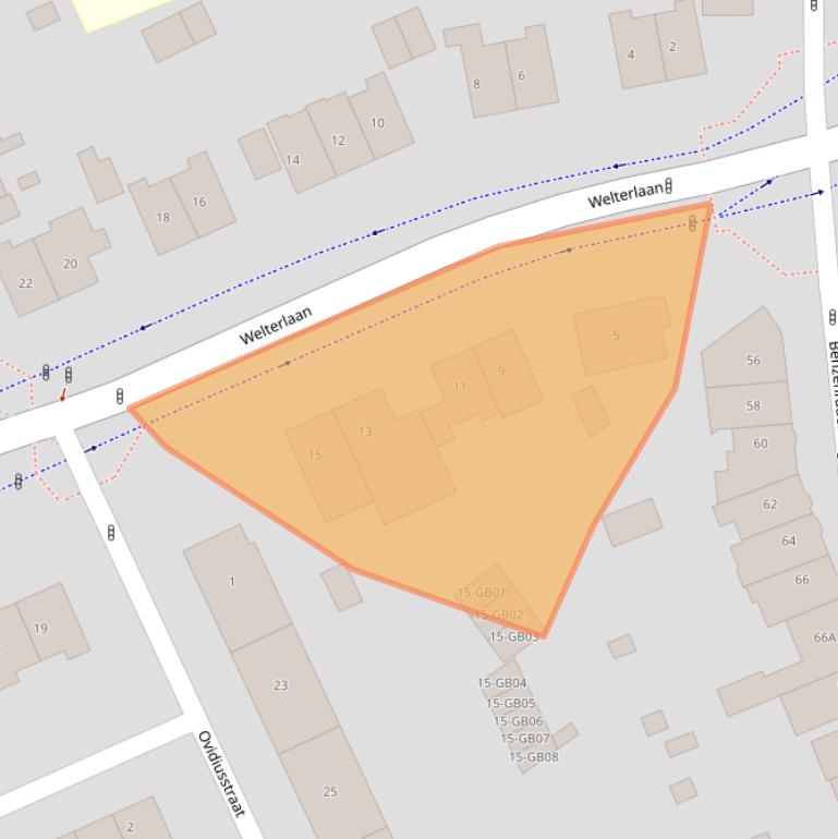 Kaart van postcodegebied 6417CE.