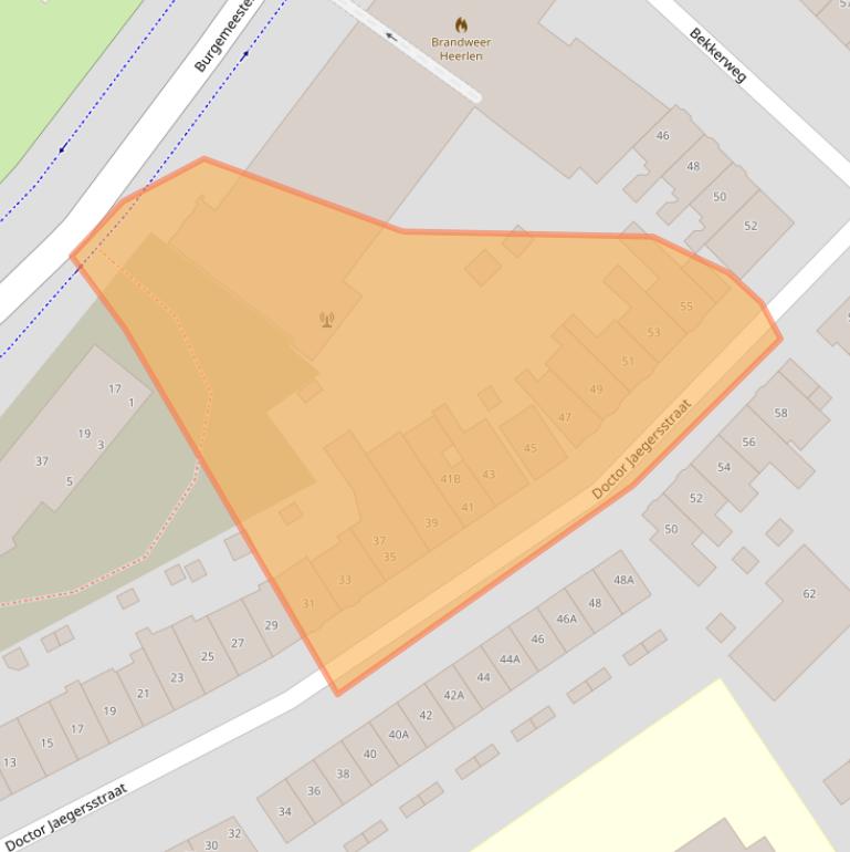 Kaart van postcodegebied 6417CJ.