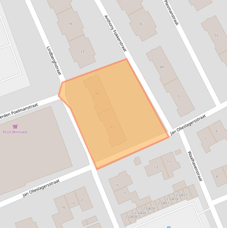 Kaart van postcodegebied 6417EH.