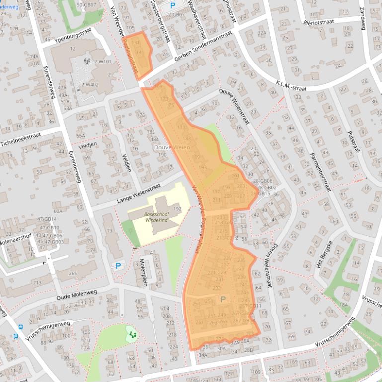 Kaart van postcodegebied 6417EM.