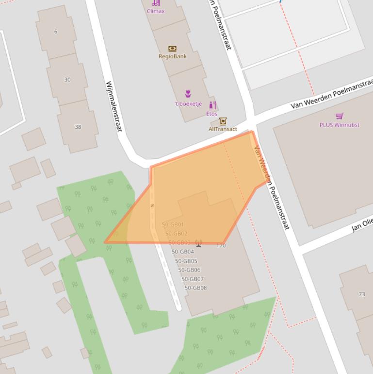 Kaart van postcodegebied 6417ER.