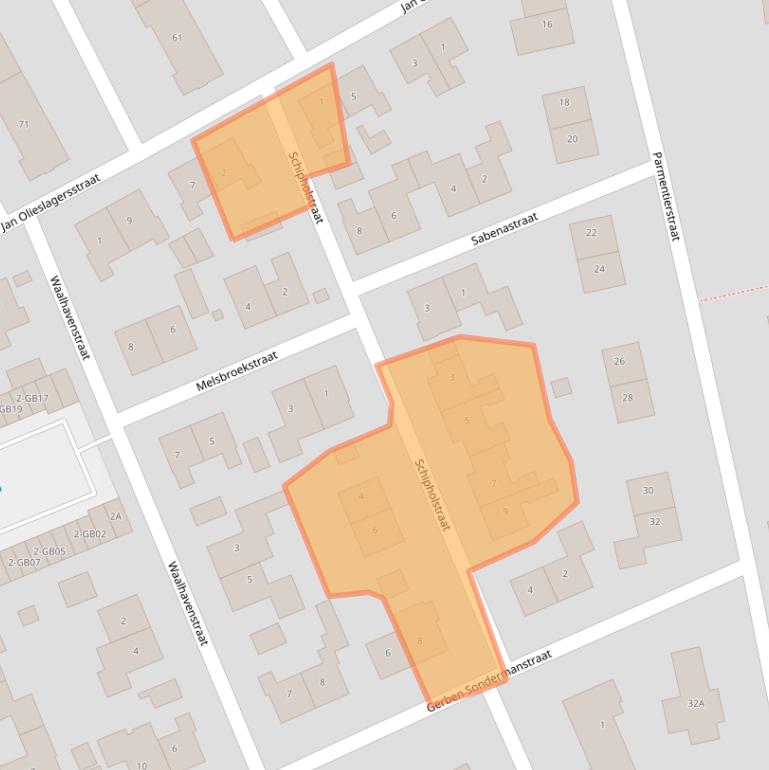 Kaart van postcodegebied 6417GA.