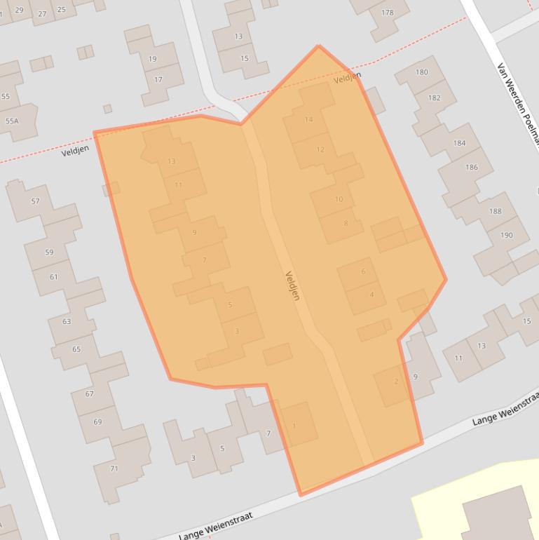 Kaart van postcodegebied 6417GG.