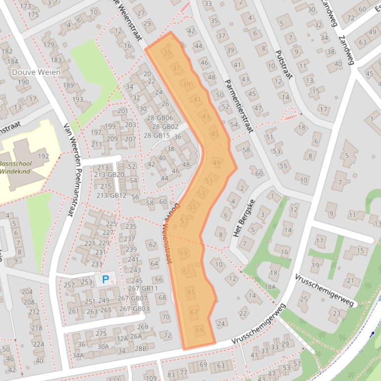 Kaart van postcodegebied 6417GJ.