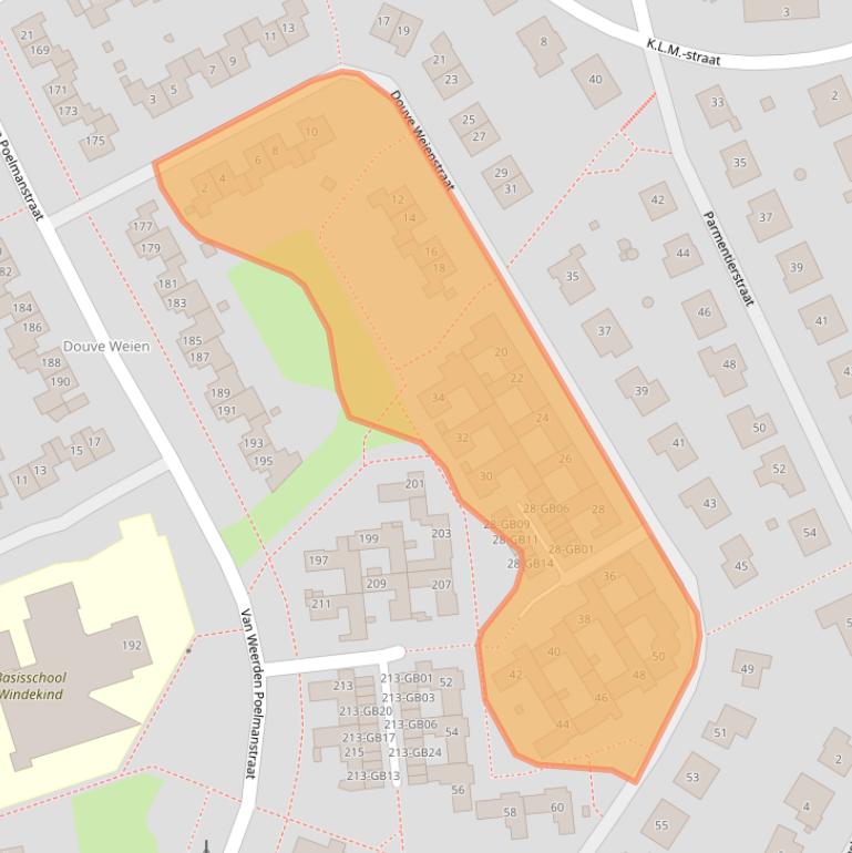 Kaart van postcodegebied 6417GK.