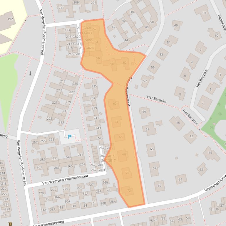 Kaart van postcodegebied 6417GL.