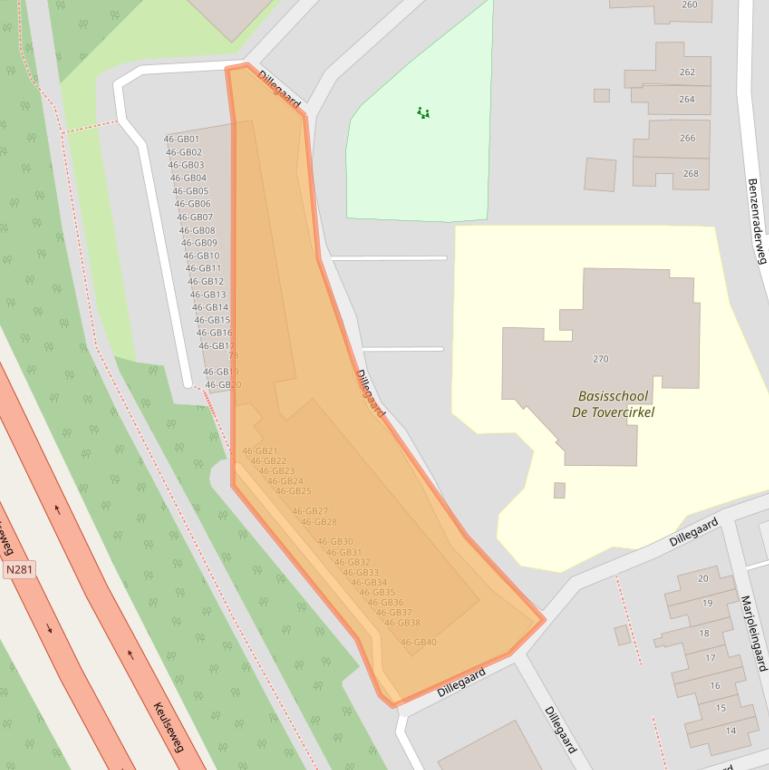 Kaart van postcodegebied 6417HJ.