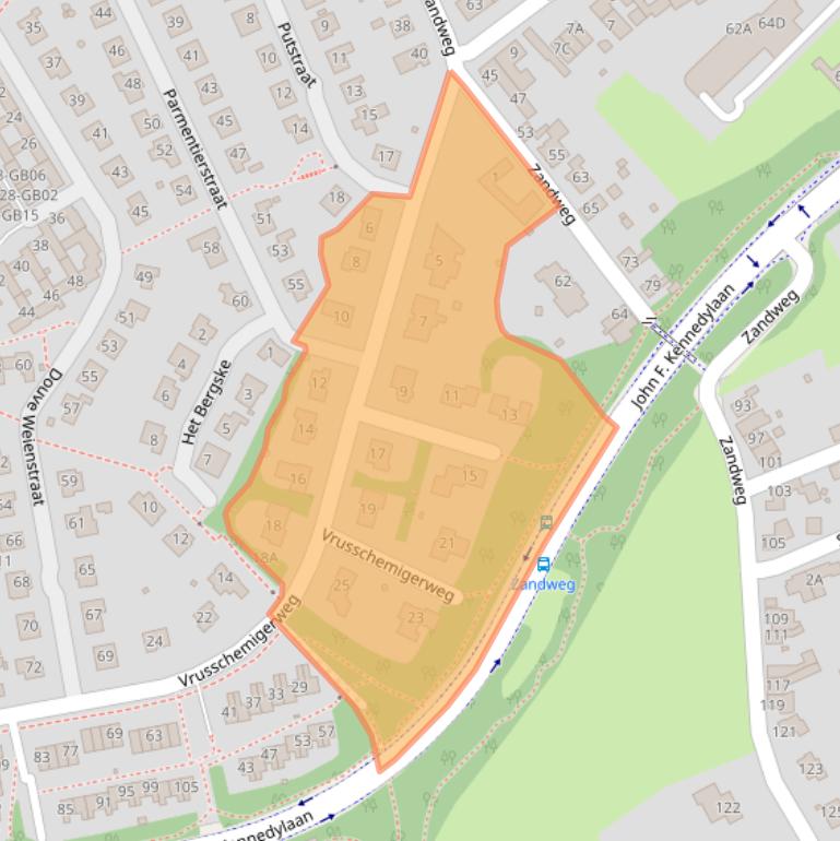 Kaart van postcodegebied 6417PB.