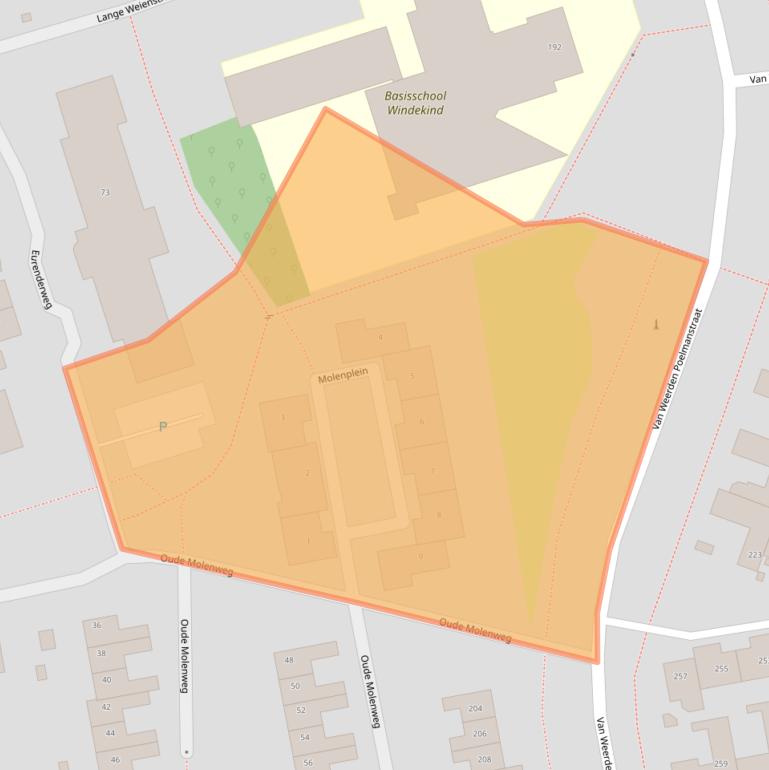 Kaart van postcodegebied 6417PE.