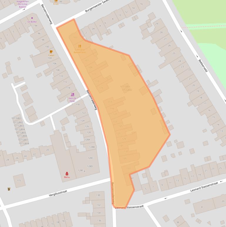 Kaart van postcodegebied 6417SL.
