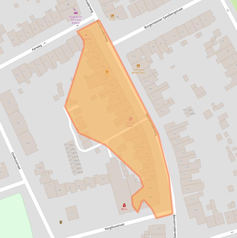 Kaart van postcodegebied 6417SV.