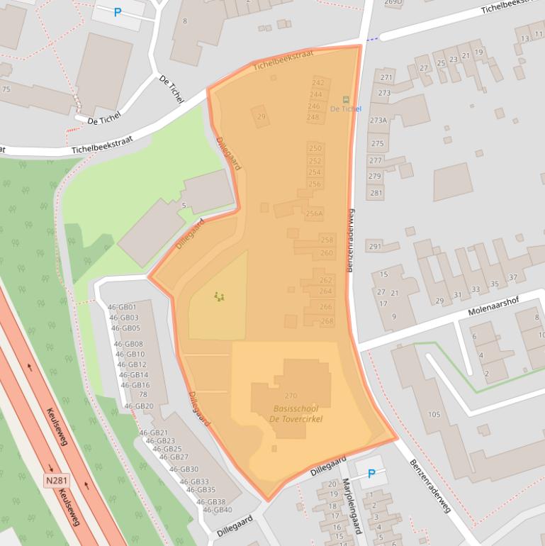 Kaart van postcodegebied 6417SZ.