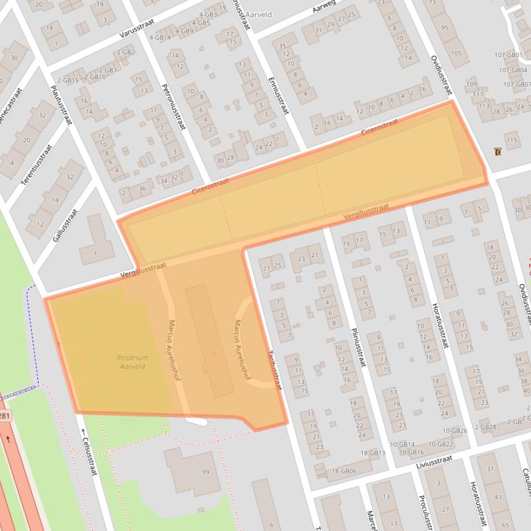 Kaart van postcodegebied 6417TD.