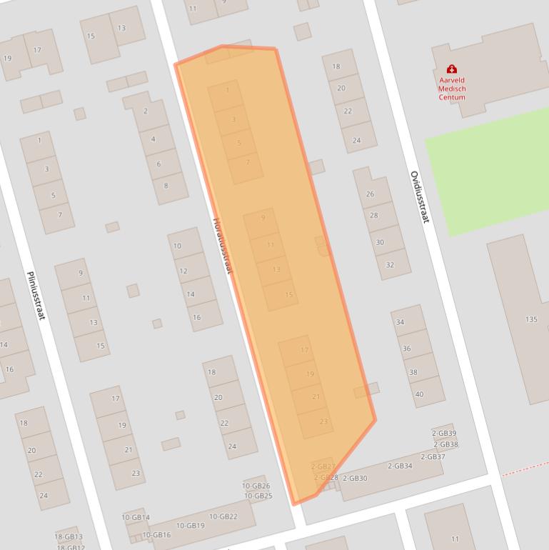 Kaart van postcodegebied 6417TM.