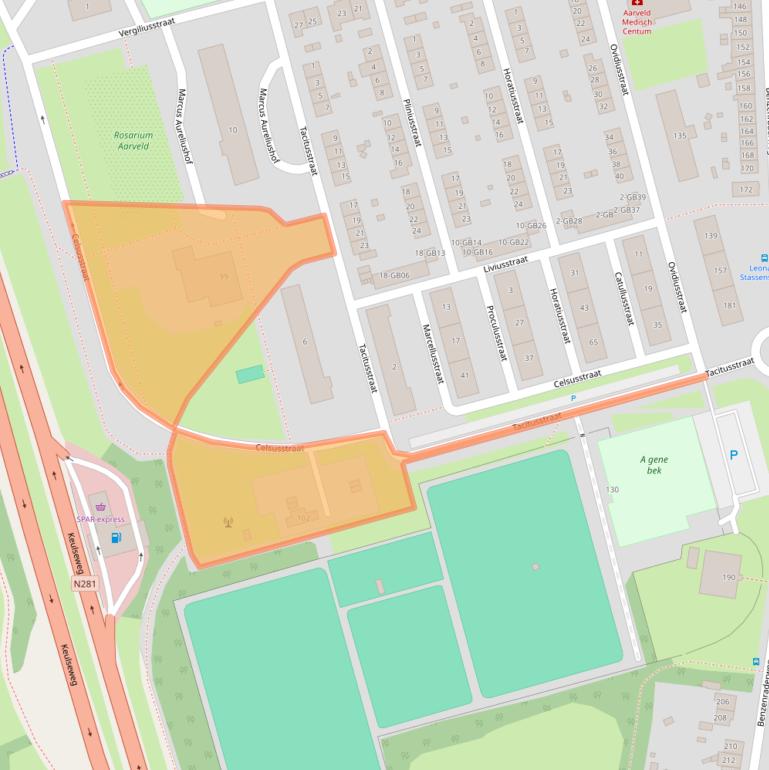 Kaart van postcodegebied 6417VB.