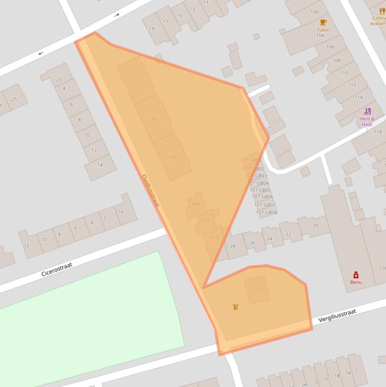 Kaart van postcodegebied 6417VT.