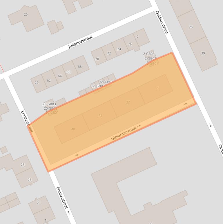 Kaart van postcodegebied 6417XE.