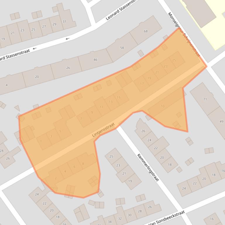 Kaart van postcodegebied 6417XS.