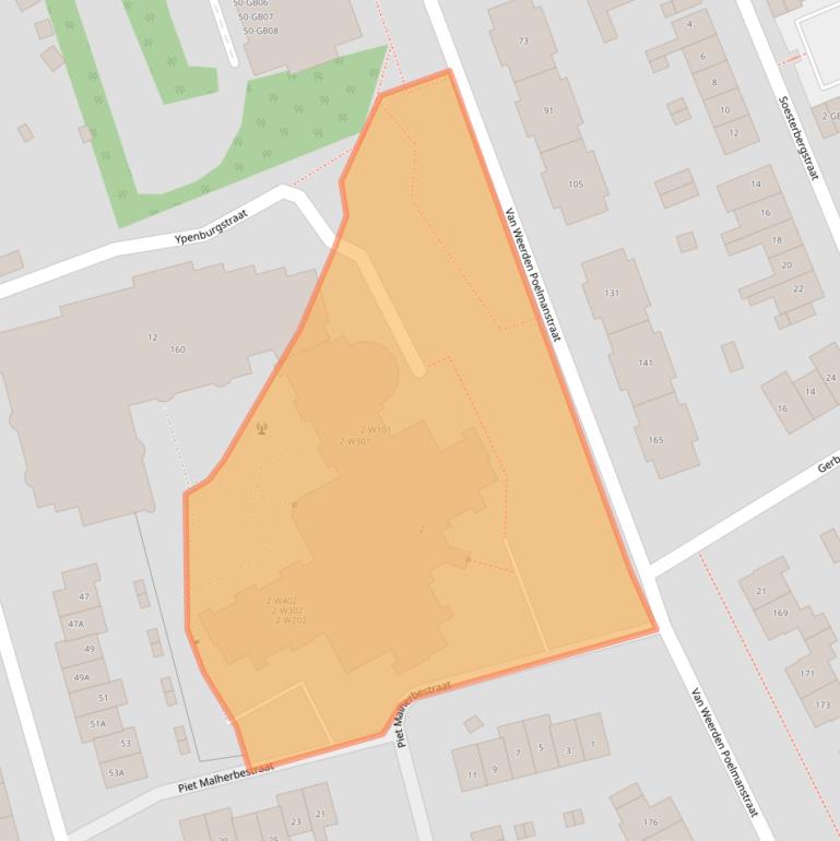 Kaart van postcodegebied 6417ZA.