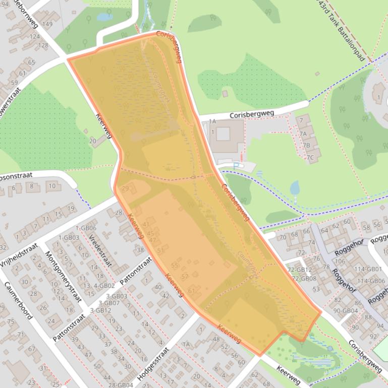 Kaart van postcodegebied 6418AB.