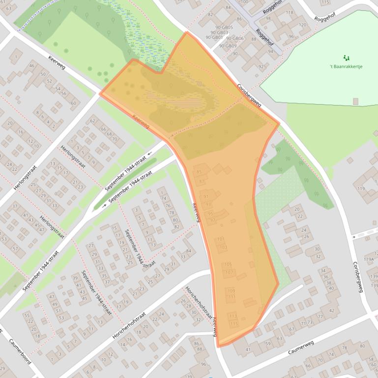 Kaart van postcodegebied 6418AC.