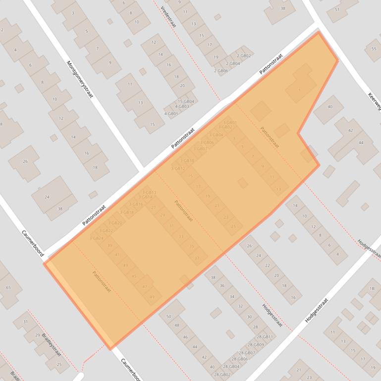 Kaart van postcodegebied 6418AK.