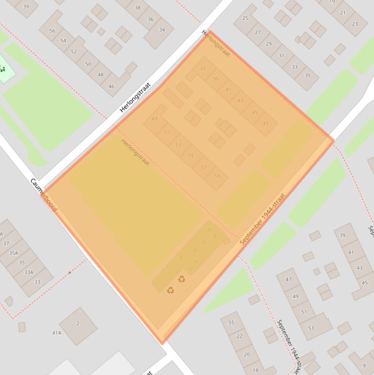 Kaart van postcodegebied 6418AR.