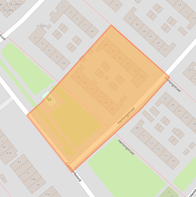 Kaart van postcodegebied 6418AT.